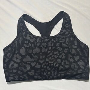 NIKE Black Leopard Print Sports Bra - XXL